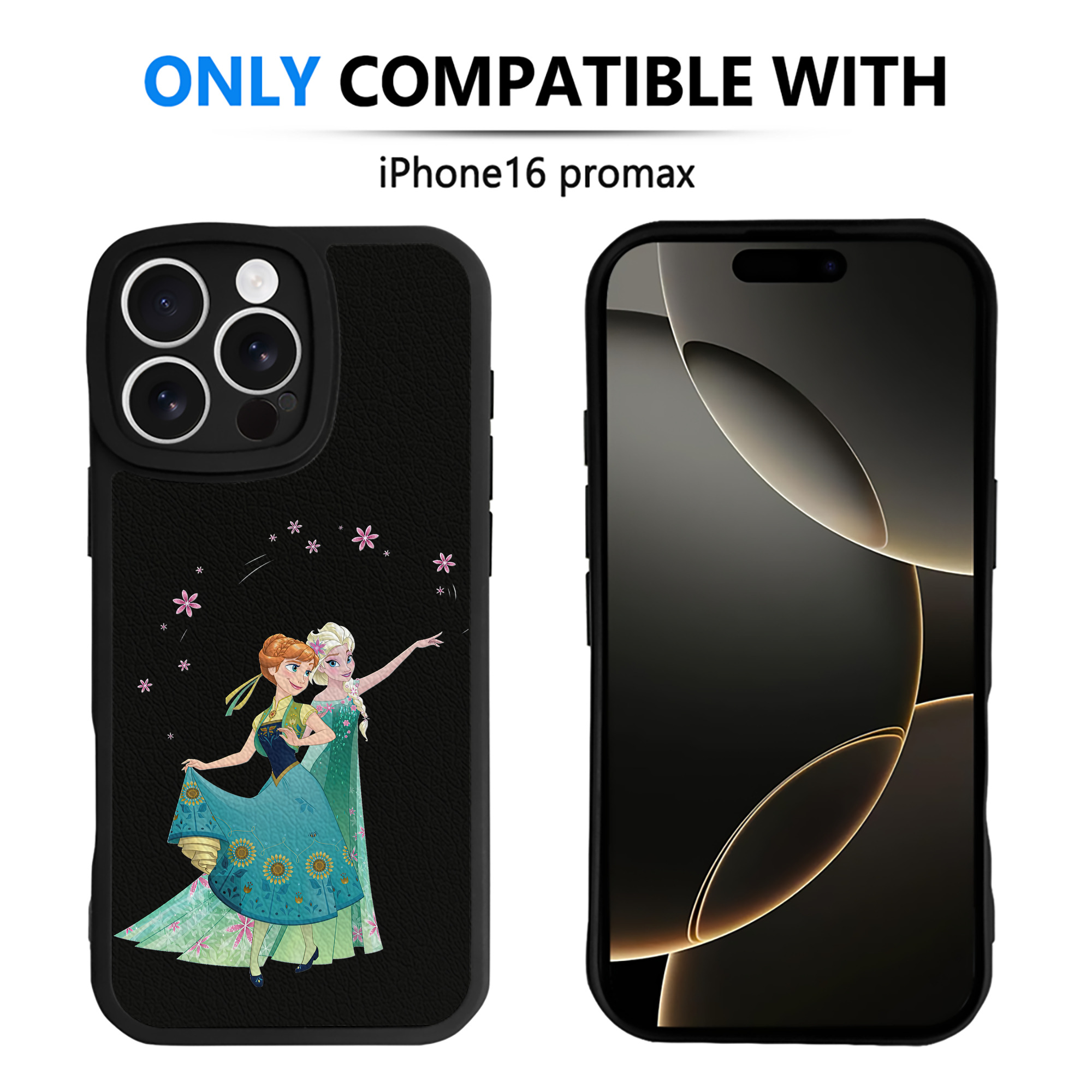 （画像用） アナと雪の女王 アンナ エルサ Frozen Anna Elsa 【iPhone 16シリーズ対応】シリコンスマホケース（レザー調） 材質：シリコン